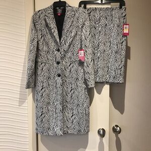 Vince Camuto long suit coat with matching skirt